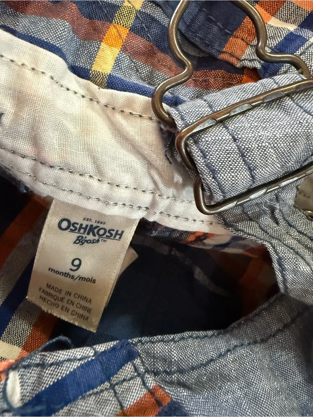 Oshkosh B’Gosh Plaid Shortalls